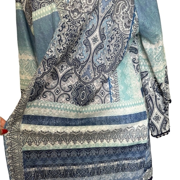 Catherines Open Front Paisley Cardigan Top Size 0X - Picture 8 of 17